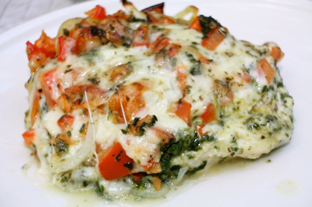 Kyllingfilet med gratinerte&nbsp;grønnsaker