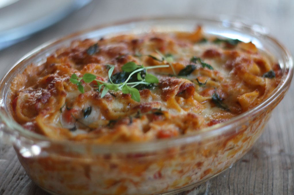 Ovnsbakt pasta med&nbsp;chorizo